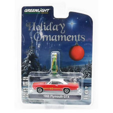 Greenlight Holiday Ornaments 1968 Plymouth GTX Hard Top Red 37120-C Diecast Car
