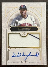 2025 Topps Definitive Collection Dave Winfield Patch Auto /50! Game Used On Card