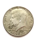 1969 D Kennedy Half Dollar --  40% Silver -- Denver Mint - free shipping