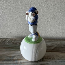 VINTAGE EMSON EMSON CERAMIC COIN BANK - BASEBALL ⚾