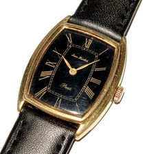 Vintage Art-Deco Jean Herber Paris mechanical tank men's watch - Running