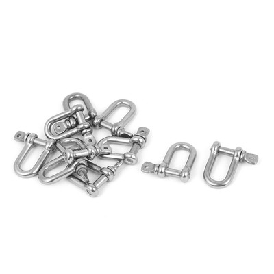 10Stk Edelstahl Draht Seil Befestigung Bogen D Fesseln 4mm Gewinde