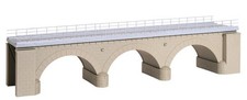 Kibri H0 39721 Steinbogenbrücke mit Eisbrecherpfeilern gerade,