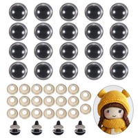 FüR Puppen 14Mm Sicherheitsaugen, 20 StüCk Realistische HäKelaugen Klar