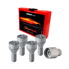 Radschloss Satz für Fiat Ducato Rad 16” ab 2006 Felgenschloss Silber 4x M16X1.5