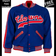 1951 Indianapolis Clowns Varsity Royal Blue Wool Letterman Men's Bomber Jacket