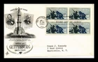 DR JIM STAMPS US COVER GETTYSBURG CIVIL WAR CENTENNIAL FDC BLOCK FOLDED LEFT