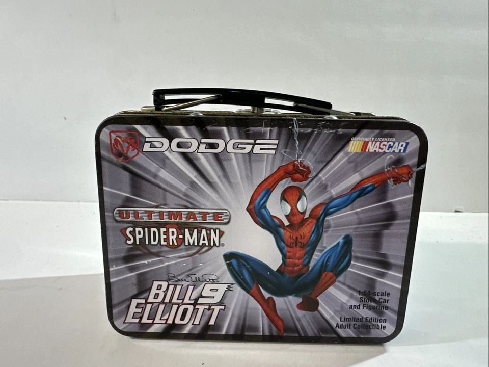 #9 Bill Elliott, Dodge/Spiderman 2001, en lata de lonchera, acción 1/64 Foto 2 de 4