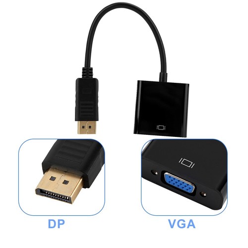 25Cm 1080P Display Port Dp To Vga Video Signal Transmission Converter Adapte ND - Afbeelding 3 van 8