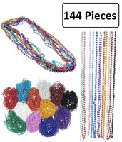 Beaded Necklace 1/4 Inch Beads On 33 Inch Long Strands - Colorful Assorted 1... on sale Beaded Necklace 1/4 Inch Beads On 33 Inch Long Strands - Colorful Assorted 1... on sale