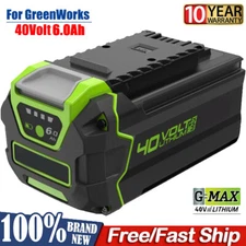 40V 6.0Ah For Greenworks 40Volt G-MAX Li-ion Battery 29472 29462 29252 20202