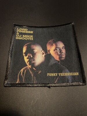 VTG Lord Finesse & DJ Mike Smooth Funky Technician Sew On Silk Screen  Patch