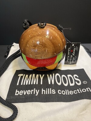 TIMMY WOODS Signed Limited Edition Hamburger Purse w/bag