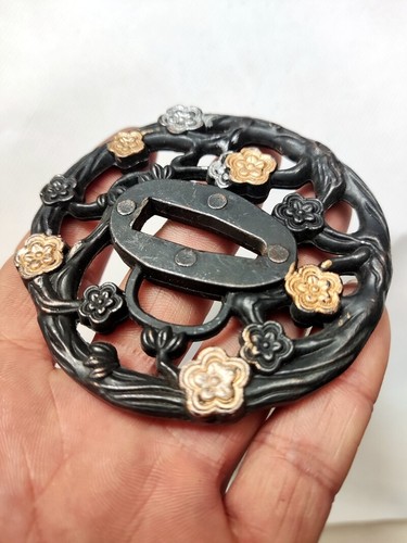 Excellent Fittings Tsuba For Japanese Sword Samurai Katana Wakizashi Tanto Tachi - Picture 45 of 91