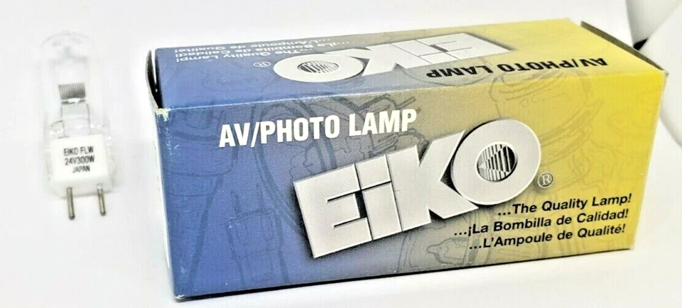 FLW 24 Volt 300 Watt  T-4 GY6.35 Base AV/Photo Eiko 03480  Lamp - Image 2 of 4