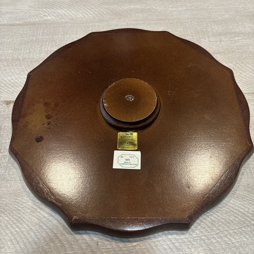 Vintage The Bombay Company Mahogany Wood Faux Leather Wine/Side Table PARTS - Picture 2 of 4