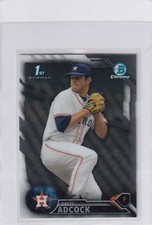2016 BOWMAN CHROME 1ST RC BRETT ADCOCK HOUSTON ASTROS FIRST DRAFT H5213