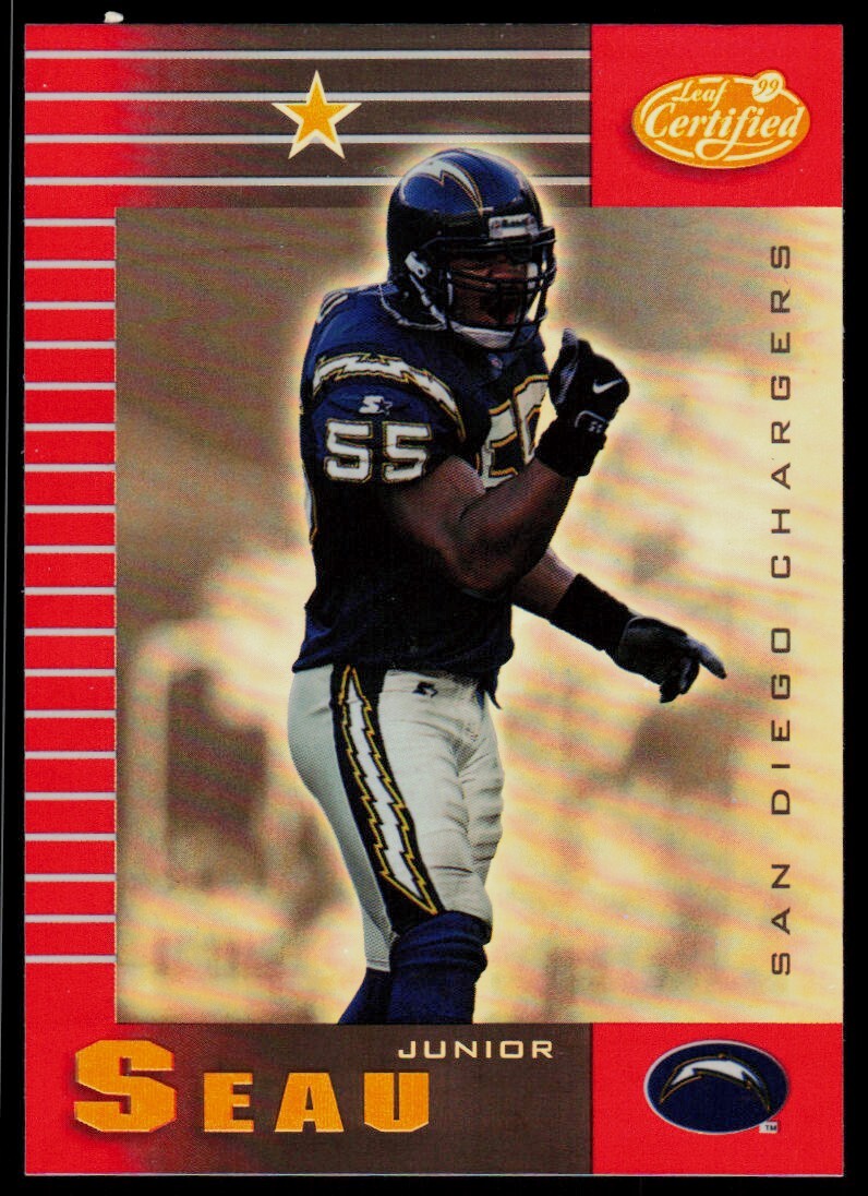 1999 Leaf Certified Mirror Red Junior Seau San Diego Chargers #82
