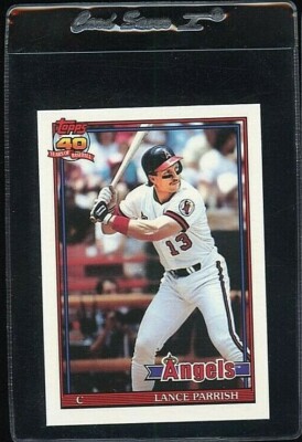 1991 TOPPS TIFFANY #210 LANCE PARRISH CALIFORNIA ANGELS