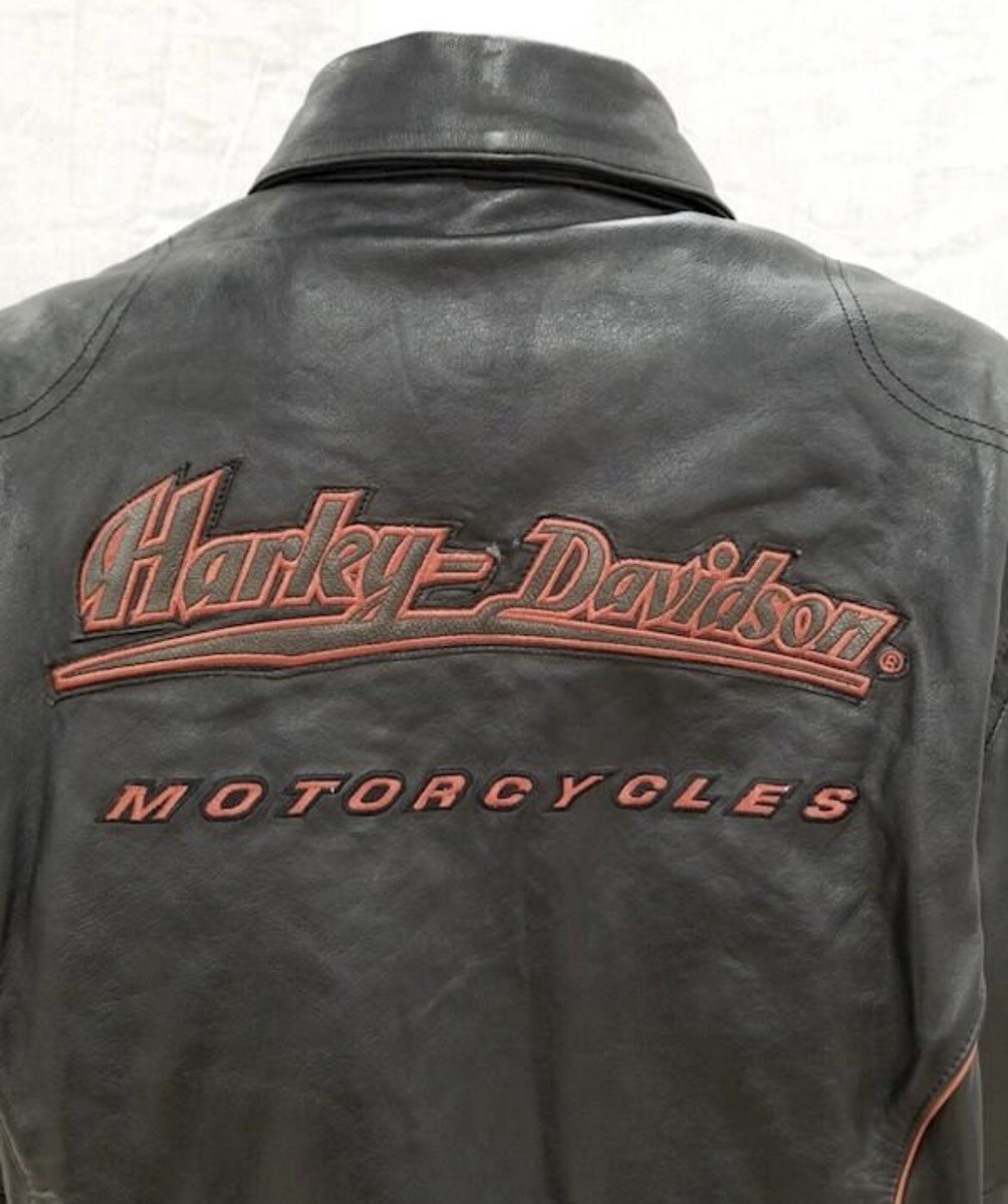 Vintage Womens Harley Davidson Genuine Leather Motorcycle Jacket