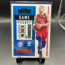 2020-21 Contenders Game Ticket Green #56 Ben Simmons NBA Basketball Card