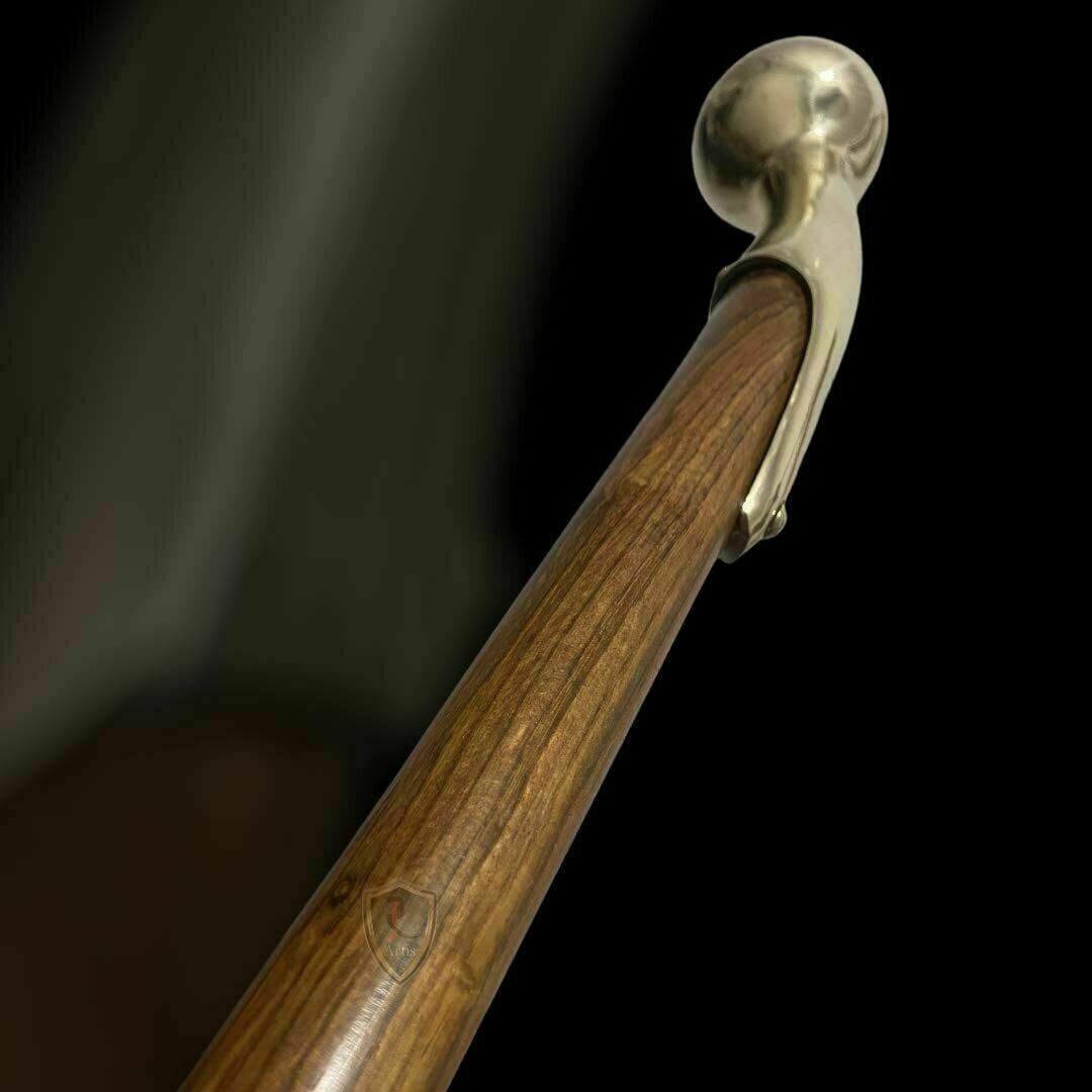 Vintage Brass Victorian Designer Golf Head Wooden Walking Stick Vintage Canes 6523021