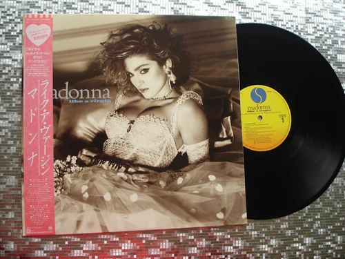 Madonna ‎ ~ Like A Virgin ~ Japan Import LP w/OBI & Booklet   Sire P-13033