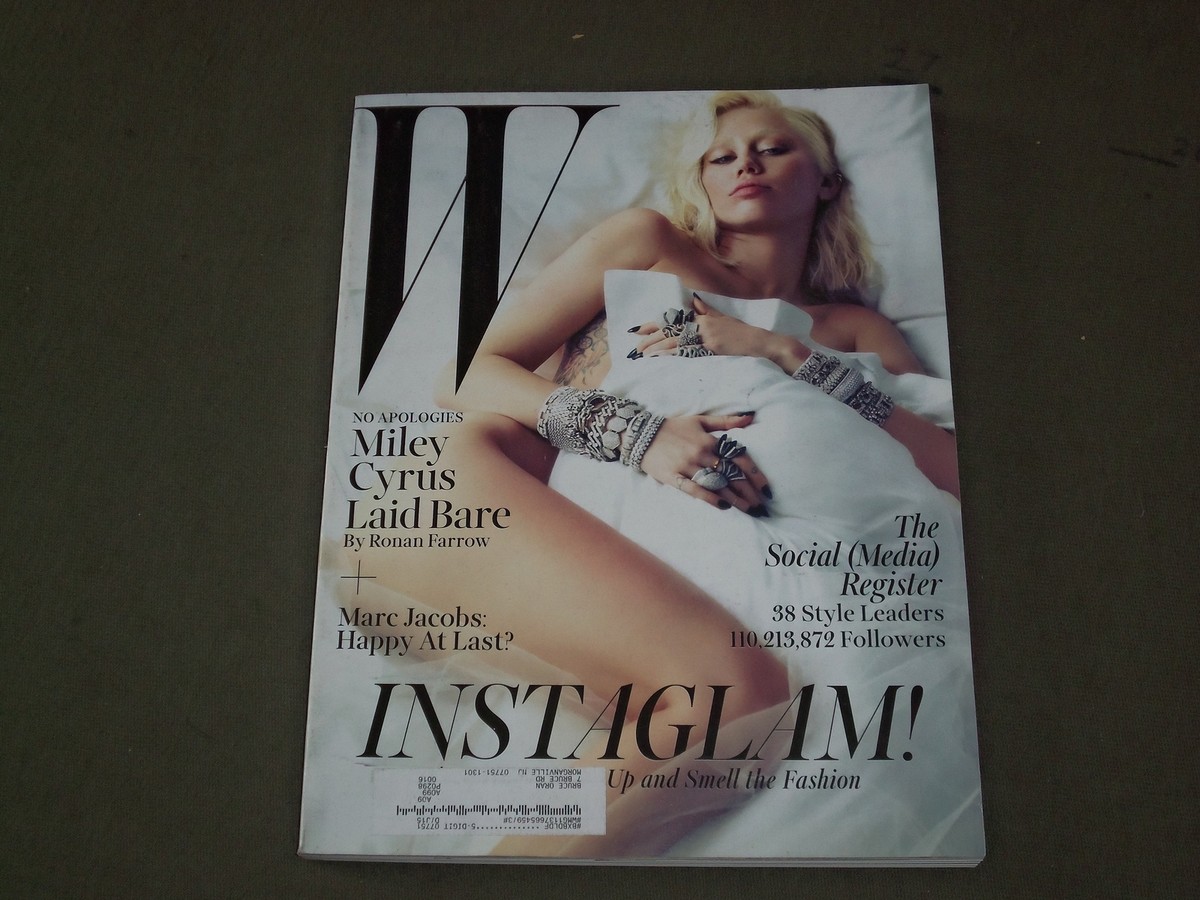 2014 MARCH W MAGAZINE - MILEY CYRUS COVER - B 3492 | eBay