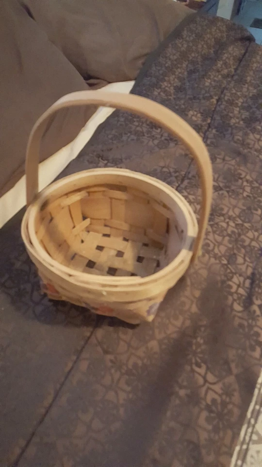 Splint Wood Decorative Fall Basket with handle - Image 3 of 3