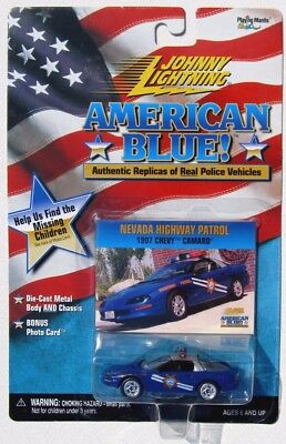 Details about  / JOHNNY LIGHTNING AMERICAN BLUE NEVADA HIGHWAY PATROL 1997 CHEVY CAMARO 1//64