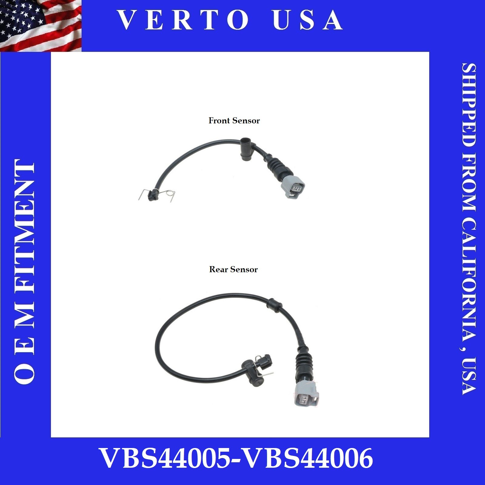 Front & Rear Brake Pad Wear Sensor For Lexus LS430 2001 2002 2003 2004