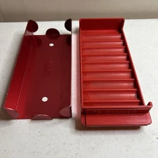 LOT OF 2 Coin Trays-Pennies-Plastic holds $5.00 Metal holds $10
