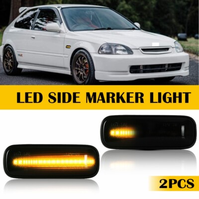 For 1996-2000 Honda Civic flowing LED Side Marker Turn Signal