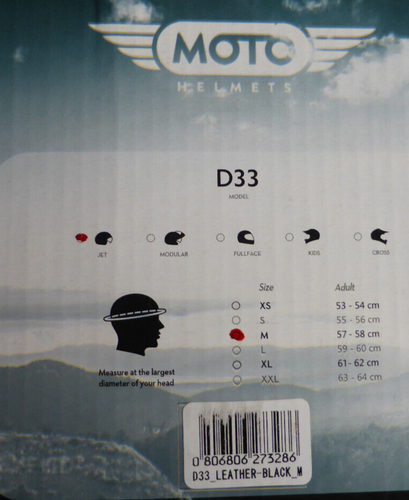 MOTO-HELMETS FAHRRAD MOTORRAD MOFA HALBSCHALENHELM LEDER BRILLE SCHWARZ 57-58CM - Bild 15 von 24