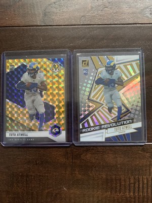 Tutu Atwell Rookie Card (2) Lot Los Angeles Rams Revolution Mosiac Prizm