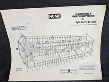 Hume Assembly Instructions for Right Hand "6 KU" Reels Manual