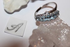 Silberring Ring Edelsteinring Blau Topas Silb...
