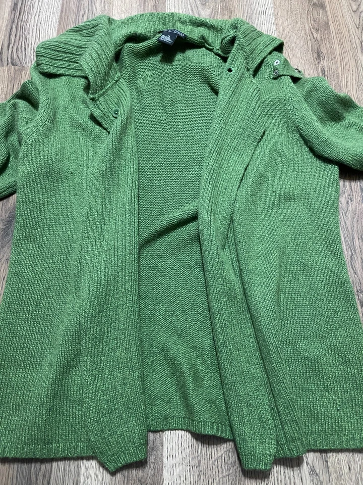 Suéter Lauren Hansen, Para Mujer Talla XL, Verde, Cárdigan Abierto Foto 3 de 4