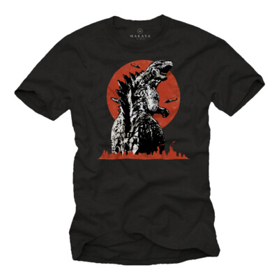 Godzilla T-Shirt Herren Jungen Männer T-Rex Kinder Geschenk Monster Gaming Nerd