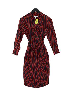 Topshop Women's Midi Dress UK Multi 100% Polyester Wrap Dress