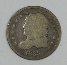 1835 Capped Bust Silver Half Dime GOOD/AG 5c