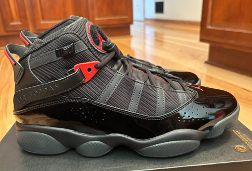 Nike Jordan 6 Rings Black Fire Red Anthracite 322992 026 Men's Size 11