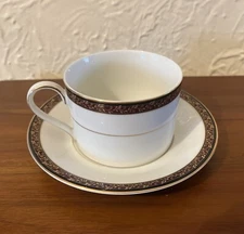 Mikasa ARAMIS Grande Ivory L5513 Flat Cup and Saucer Set Never Used Tea Coffee