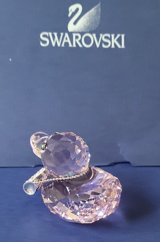 SWAROVSKI CRYSTAL /FANCY FELICIA DUCK WITH HANDBAG ROSALINE/RARE, RETIRED, MINT - Picture 7 of 7