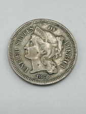 1868 Philadelphia Mint Three Cent Coin