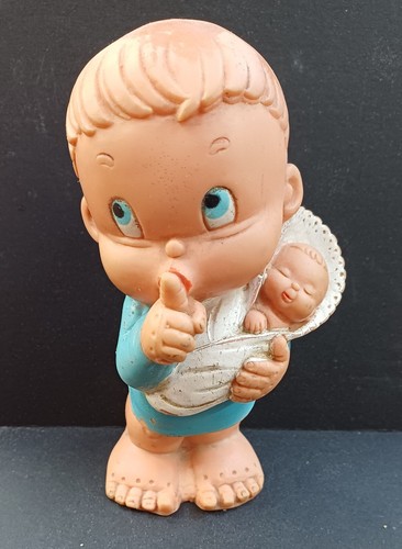 Pouet-pouet Bébé Rieur Poulbot - Jouet Vintage En Caoutchouc Laflex - Années 1960 - France