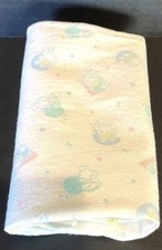 Baby Blanket Bunnies Pastel Colors Made In USA Vintage