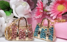 Handbag keychain, Purse keychain, Rhinestones keychain, Bling keychain, Car key