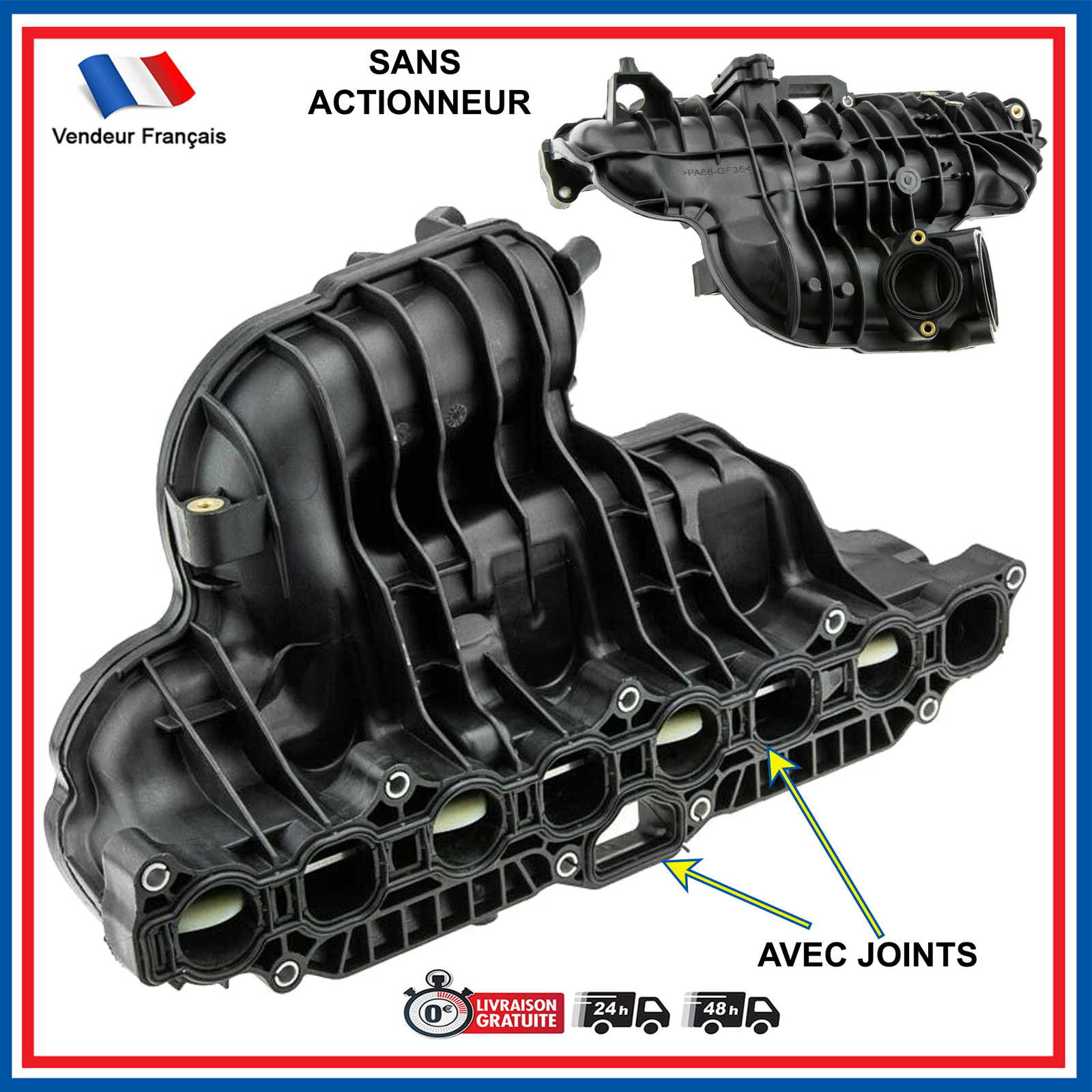 Tubulure d'admission d'air avec clapet pour Grand Voyager V et Nitro