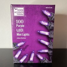 Home Accents 100 Mini Lights-Purple or Orange New sealed